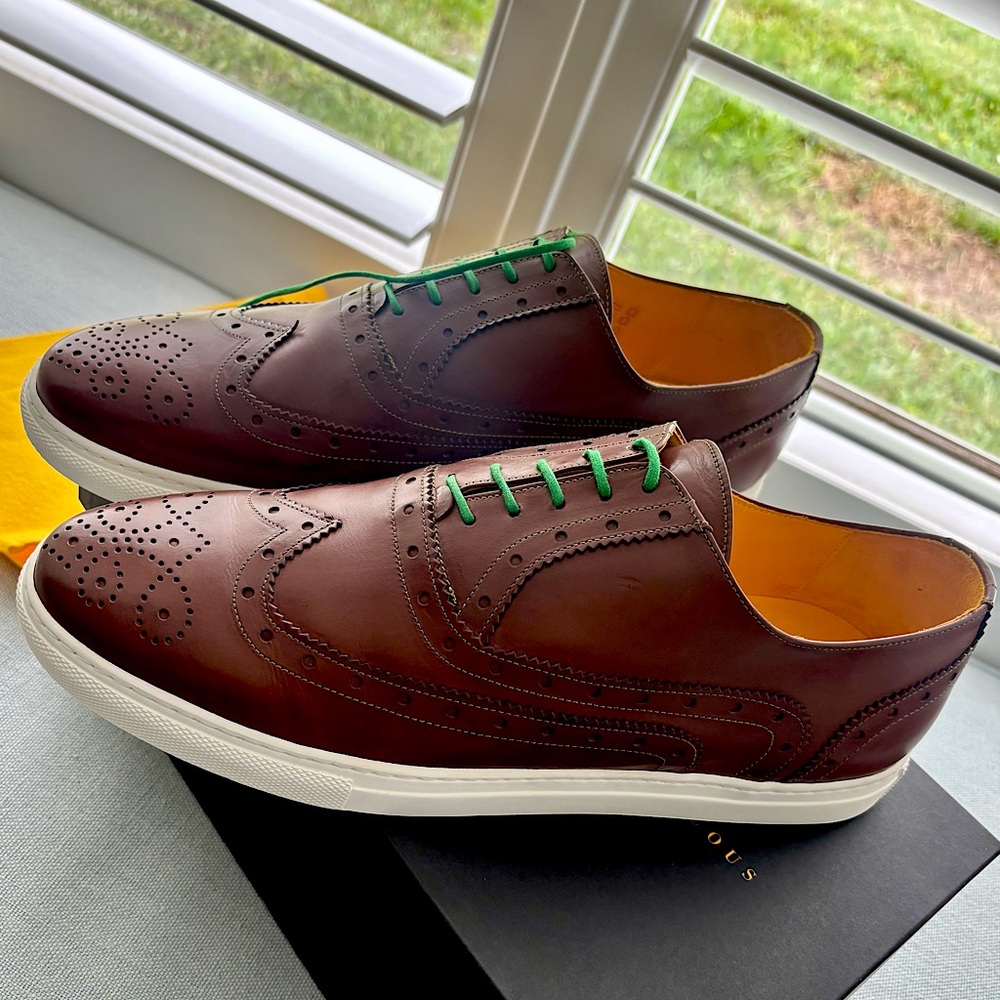 Men's Brown Leather Brogue Undandy Shoes